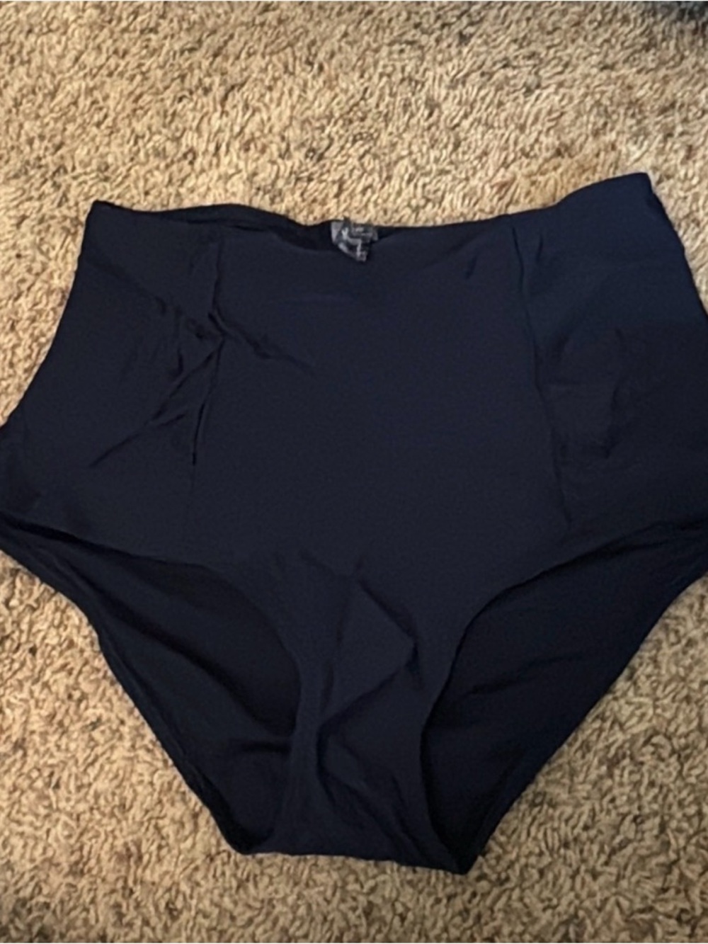 Aerie Navy High-Waisted Bikini Bottom